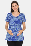 Coucou Maternity Knit Top - Bright Cobalt — thumbnail 2